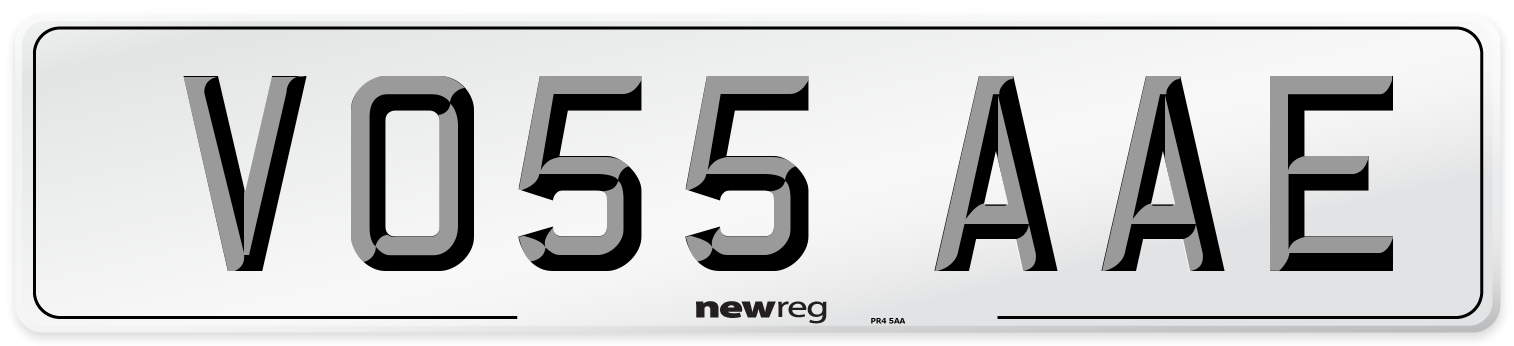 VO55 AAE Number Plate from New Reg